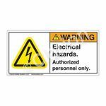 Clarion® H6010-JBWHPK Electrical/Warning Label, 2 in L x 4 in W, Gloss/Polyester