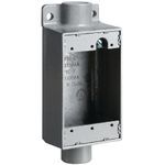 Killark® FSC-2 Type FSC Feed-Through Shallow Cast Device Box, Copper-Free Aluminum, 18 cu-in Capacity, 1 Gang, 1 Outlet, 2 in H x 2-7/8 in W Dimensions