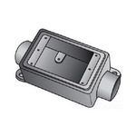 O-Z/Gedney UNILETS® FSC175 Type FSC Heavy Duty Shallow Device Box, Feraloy® Iron Alloy, 21 cu-in Capacity, 1 Gang, 2 Outlets, 2 Knockouts, 4-11/16 in H x 2-15/16 in W x 2-3/8 in D Dimensions