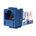 PREMISE WIRING XCELERATOR™ HXJ6B25 Cat 6 Modular Jack, Keystone Mounting, 1 Ports, Thermoplastic, Blue