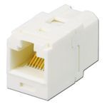 Panduit® CC5E88IW TX5e™ 8-Position 8-Wire RJ45 TG Style Universal Unshielded UTP Coupler Module, Cat 5e/Mini-Com® Module