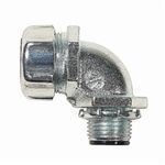 T&B® 5352-HT 53 Series High Temperature Insulated Liquidtight Conduit Connector, 1/2 in Trade, 90 deg Angle, Malleable Iron, Zinc Plated/Clear Polished Chrome