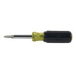 Klein® 32476 5-in-1 Multi-Bit Nut Driver/Screwdriver, Measurement System: Imperial, 5 Piece, 5/16 in, #1, #2, 1/4 in, 3/16 in Screwdriver Size, Cushion Grip Handle, Plastic/Steel, No Magnetized Tip