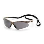 Pyramex® SCM6320STP PMXTREME® Optimal Style Unisex Safety Eyewear, Anti-Fog/Scratch-Resistant Lens Coating, Gray Lens, Half Framed Frame, Camo Frame, Nylon Frame, Polycarbonate Lens, Specifications Met: ANSI Z87.1