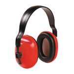 Hellberg® 263-11001 Economy Headband Lightweight Universal Earmuff, 22 dB Noise Reduction, Black/Red, Over Head Band Position, Specifications Met: ANSI S3.19-1974 Class A, CE Certified
