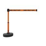Banner Stakes PL4102 PLUS Barrier Set, Orange "Danger-Forklift Traffic", Includes: 1 PLUS Stanchion, 1 PLUS Base, 1 PLUS Banner Head, Belt Length 15 ft, Suitable for Indoor/Outdoor Use