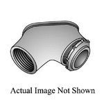 O-Z/Gedney MF-050 Raintight Corner Pulling Elbow, 1/2 in Trade, 90 deg, Malleable Iron, Electroplated Zinc