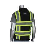 PIP® 302-0800D-BK/XL 302-0800D 2-Tone Tech-Ready Surveyors Vest, XL, Black, Polyester Mesh, Zipper Closure, 11 Pockets