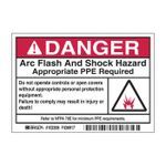 Brady® 102308 High Performance Laminated Pressure Sensitive Non-Reflective Rectangular Self-Adhesive Arc Flash Protection Label, 3-1/2 in L x 5 in W, Black/Red on White Legend/Background, B-302 Polyester, 100 Labels