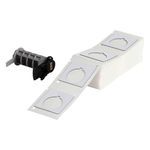 Brady® BMP® 71 TLS 2200® PTLEP-169-593 Raised Panel Square Pushbutton Label, 1.8 in W, White Legend/Background, B-593 Polyester