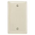 PREMISE WIRING NPJ13LA Mid-Size Blank Wallplate, 1 Gang, Nylon, Light Almond