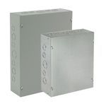 nVent HOFFMAN ASG24X24X8NK A90P1 Pull Box, 24 in L x 24 in W x 8 in D, Screw Cover, NEMA 1, Steel