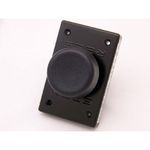 REES 00662-001 Non-Illuminated Rectangular Heavy Duty Pushbutton, 2-1/4 in, #09 NO/NC Contact Configuration, Slow Make/Slow Break Contact, Hand Operator, Black