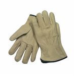 PIP® 70-318-L Premium Grade Work Gloves, Drivers Glove, Straight Thumb Style, L, Grain Pigskin Leather Palm, Grain Pigskin Leather, Natural, Slip-On Cuff, Uncoated Coating, Resists: Abrasion and Moisture, Unlined Lining