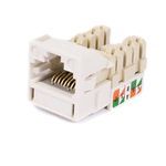 CommScope Uniprise® CC0020883/1 UNJ Type UTP Cat 6 IDC Termination Modular Jack, Thermoplastic, White