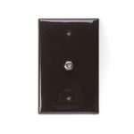 Leviton® 40539-0MB Midsize Standard/625B4 Telephone Wallplate, 1 Gangs, 4-7/8 in L x 3-1/8 in W, Nylon, Flush Mount