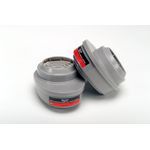 MSA 815362 Advantage® Respirator Cartridge, For Use With Advantage® Series Respirators, P100 Filter Class, 0.999 Filter Efficiency, Bayonet Connection, Resists: Mercury Vapors and Organic Vapors