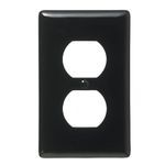 PREMISE WIRING NP8BK Standard Wallplate, 1 Gang, 4.63 in H x 2.88 in W, Nylon, Black