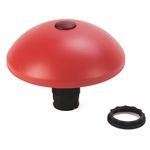 Rockwell Automation 800F Illuminated Mushroom Operators, Illuminated, Push-Pull, 90mm Half Dome, Round Plastic (Type 4/4X/13, IP66), Red, Standard Pack (Qty. 1)