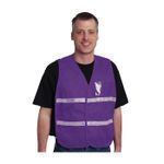 PIP® 300-2501/2X-3X 300-2500 Non-ANSI Incident Command Vest, 2XL/3XL, Purple, 35% Cotton/65% Polyester, Hook and Loop Closure, 4 Pockets