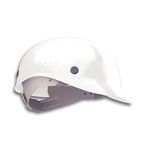North® BC86010000 Front Brim Bump Cap, Universal, White, HDPE, 4-Point Pinlock Suspension
