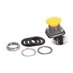 Rockwell Automation 800T-D9A Non-Illuminated Pushbutton, 30.5 mm, 1NO-1NC Contact Configuration, Mushroom Head Operator, Yellow