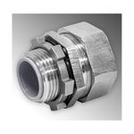 Calbrite™ S62000FCS0 Insulated Throat Straight Threaded Flexible Connector, 2 in Trade, For Use With: Stainless Flexible Conduit, 316 Stainless Steel, Bright Polished