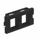 PREMISE WIRING iSTATION™ IM2K1BK 2-Port Flat Unloaded AV Keystone Module, For Use With: Modular Plate Frames, Molded ABS, Black