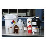 Brady® B30-246-595-HMIG Pre-Printed Right-To-Know Chemical Label, 1-1/8 in H x 3 in W, Legend: Color Bar HMIG, Blue/Red/Yellow on White Legend/Background, B-595 Vinyl