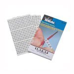 IDEAL® 44-108 Pre-Printed Wire Marker Booklet, 1-1/2 in L x 1/4 in W, Black Legend/Background, Plastic Impregnated Cloth