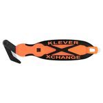 KLEVER INNOVATIONS KCJ-XC-30G Wide Head Safety Cutter, 1.75 in W Single Blade, Button, Carbon Steel Blade, 1 Blades Included, 7 in OAL