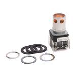 Rockwell Automation 800T-QA24A Illuminated Pushbutton, 30.5 mm, 1NO-1NC Contact Configuration, Extended Head with Guard Operator, Amber