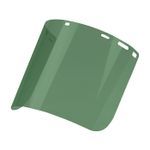 Bouton® 251-01-7311 Cylindrical Molded Uncoated Safety Visor, Medium Green, Polycarbonate, 8 in Visor Height, 15 in Visor Width, 0.078 in Visor Thickness, For Use With: Headgear and Hard Hats, Specifications Met: ANSI Z87.1-2015