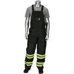 PIP® 318-1780-BK/M 2-Tone Adjustable High Visibility Insulated Removable Bib Overall, M, Black, Polyurethane/Ripstop Oxford Polyester, 45.7 in L Inseam