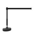 Banner Stakes PL4104 PLUS Barrier Set, Blank Black Banner, Includes: 1 PLUS Stanchion, 1 PLUS Base, 1 PLUS Banner Head, Belt Length 15 ft, Suitable for Indoor/Outdoor Use