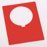 Rockwell Automation 800H Legend Plate,Jumbo,Blank,Red
