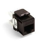 eXtreme® QuickPort® 61110-RB6 UTP Connector, Cat 6+ Module, Panel Mounting, 1 Ports, Plastic, Brown