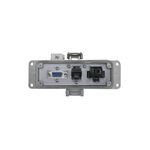GracePort P-Q3R2-H3R0 PANEL INTERFACE CONNECTOR WITH DB-9 F/F, RJ45, PANEL MOUNT HOUSING, UL TYPE 4, SIMPLEX OUTLET, NO CB