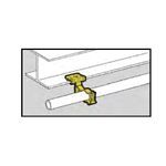 B-Line Guide-Rite™ BG-8-12-E-5-8 Conduit to Beam Fastener, 1/2 in, 3/4 in Conduit, 5/16 to 1/2 in Flange Thickness, 25 lb Load, High Carbon Steel, Zinc Phosphate