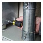 Klein® 32561 6-in-1 Lightweight Multi-Bit Non-Insulated Stubby Nut Driver/Screwdriver, Measurement System: Imperial, 6 Piece, 1/4 in, 5/16 in, #1, #2, 3/16 in, 1/4 in Screwdriver Size, Cushion Grip Handle, Rubber/Steel, No Magnetized Tip