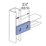 Unistrut® P1065-EG Flat Plate Fitting, 2 Holes, 3-1/2 in L x 1-5/8 in W, 0.22 to 0.25 in THK, HRPO Steel