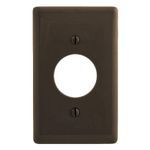 PREMISE WIRING NP7 Standard Wallplate, 1 Gang, 4.63 in H x 2.88 in W, Nylon, Brown