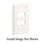 Panduit® Mini-Com® CFPL4IWY Classic Flat Vertical Faceplate, 1 Gangs, 4-1/2 in L x 2.75 in W, Flush Mount, ABS