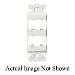 Panduit® Mini-Com® CFG4BL Flat Module Frame, 1 Gangs, 4 Ports, ABS, For Use With Mini-Com® Modules, Black
