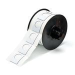 Brady® B30EP-167U-593-WT B30 Raised Profile Pushbutton Label, 1-1/2 in L x 1.2 in W, Legend: Blank, Polyester