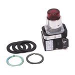 Rockwell Automation 800TC-QBH2R Illuminated Pushbutton, 30.5 mm, 1NO-1NC Contact Configuration, Extended Head without Guard Operator, Red