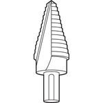 Greenlee® Kwik Stepper® 34411 Multi-Hole Step Bit, 7/8 in Diameter Maximum Hole, 1 Step, Steel, 1 Hole, 3/8 in Shank
