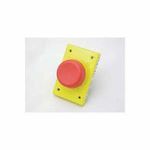 REES 01461-202 Non-Illuminated Rectangular Heavy Duty Pushbutton, 2-1/4 in, #11 NC/NC Contact Configuration, Slow Break Contact, Hand Operator, Red/Yellow
