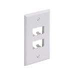 Panduit® Mini-Com® CFP4EI Classic Flat Vertical Faceplate, 1 Gangs, 4-1/2 in L x 2.75 in W, Flush Mount, ABS