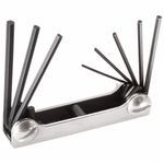 Klein® 70581 Folding Hex Key Set, Measurement System: Imperial, 8 Piece, 1/20 to 5/32 in Hex